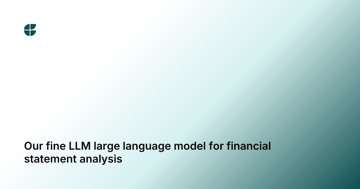 Our fine LLM large language model for financial statement analysis